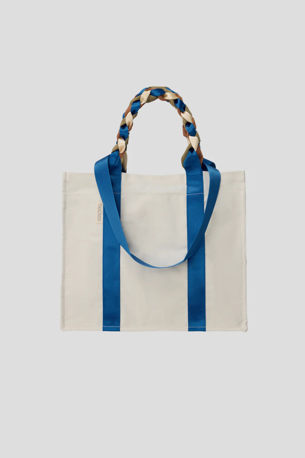 PICNIC BAG/ CREAM + BLUE + BROWN