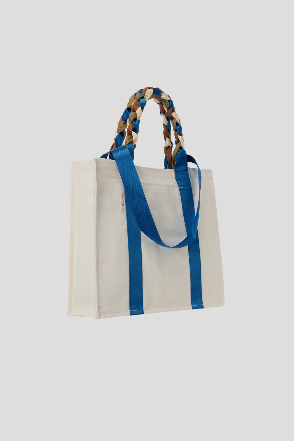 PICNIC BAG/ CREAM + BLUE + BROWN