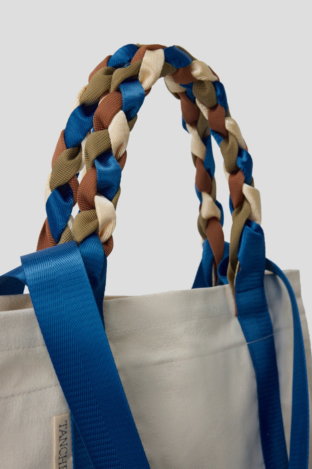 PICNIC BAG/ CREAM + BLUE + BROWN