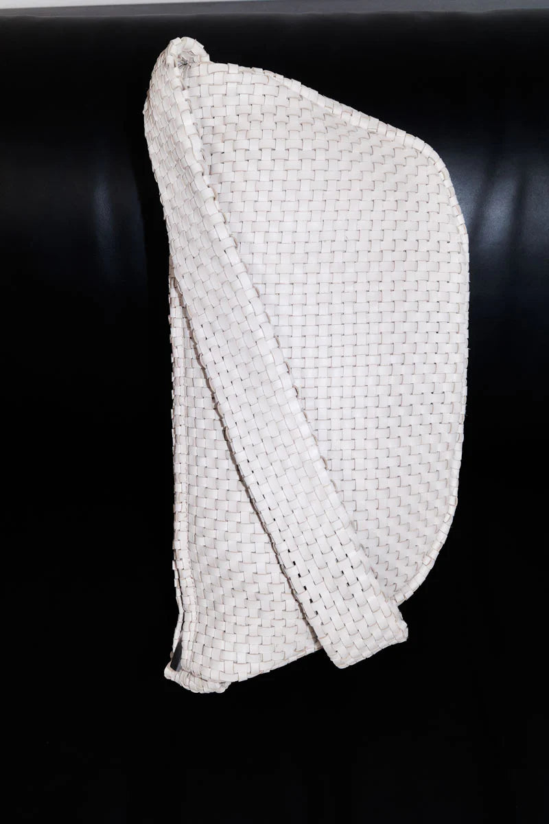 Lattice Weave Crescent Bag