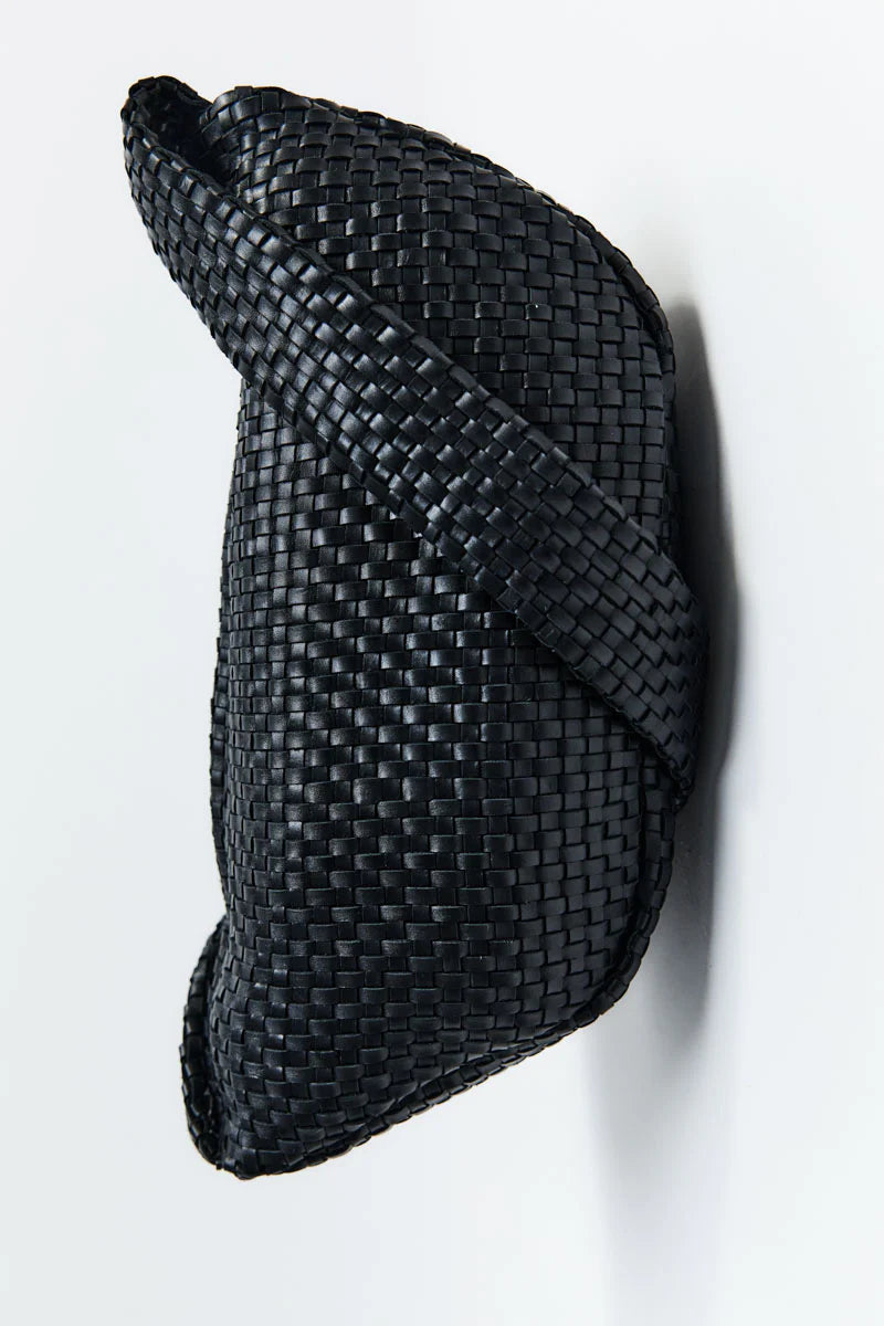 Lattice Weave Crescent Bag