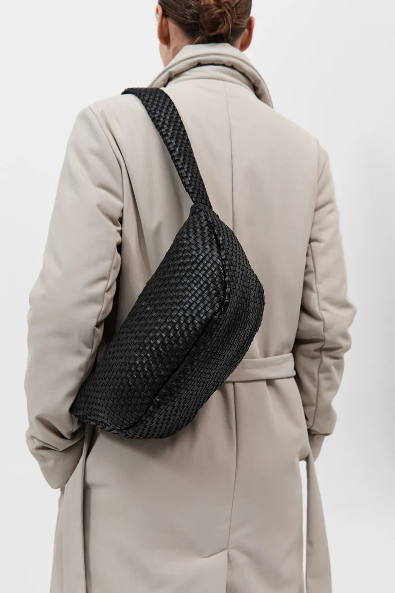 Lattice Weave Crescent Bag