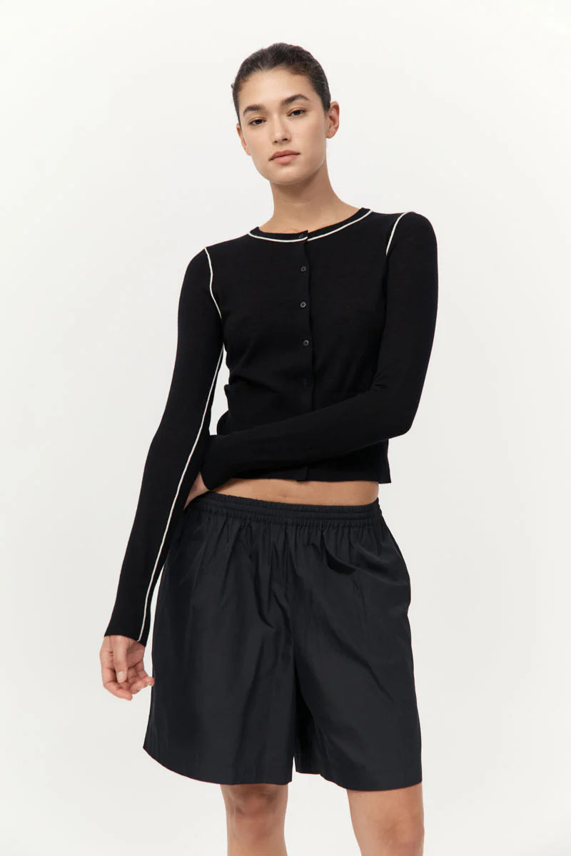 Wool Fine Line Cardigan