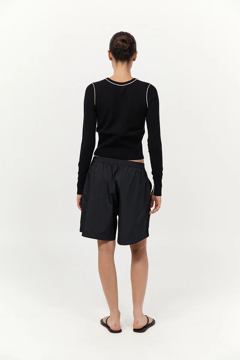 Wool Fine Line Cardigan