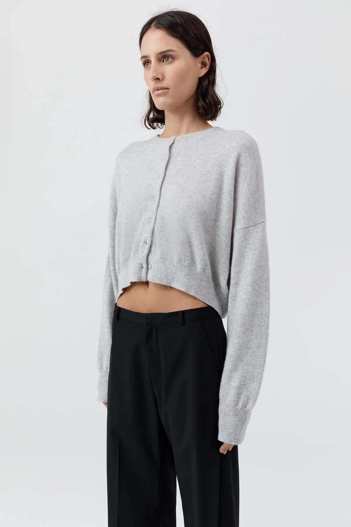 Cashmere Relaxed Cropped Cardigan
