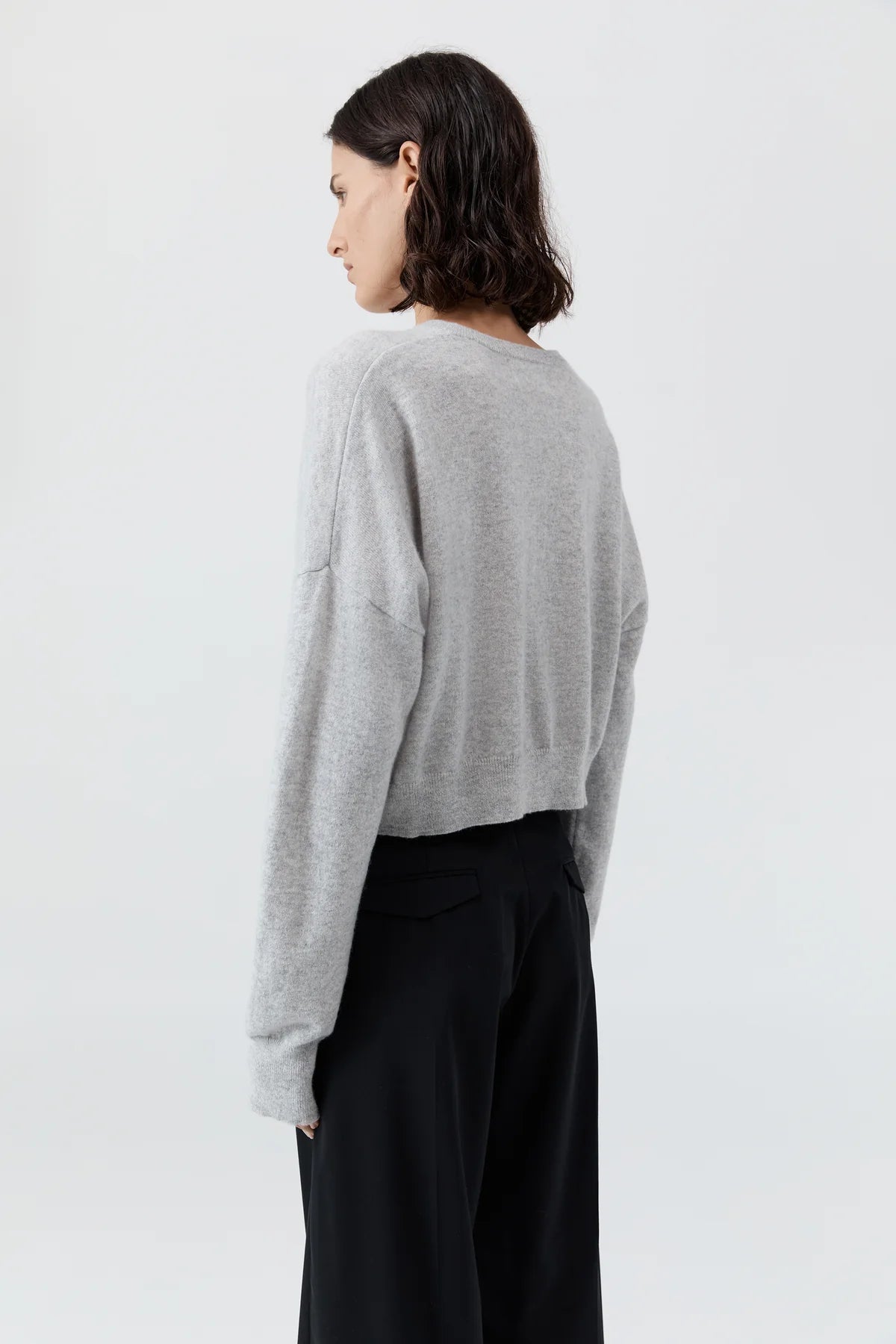 Cashmere Relaxed Cropped Cardigan