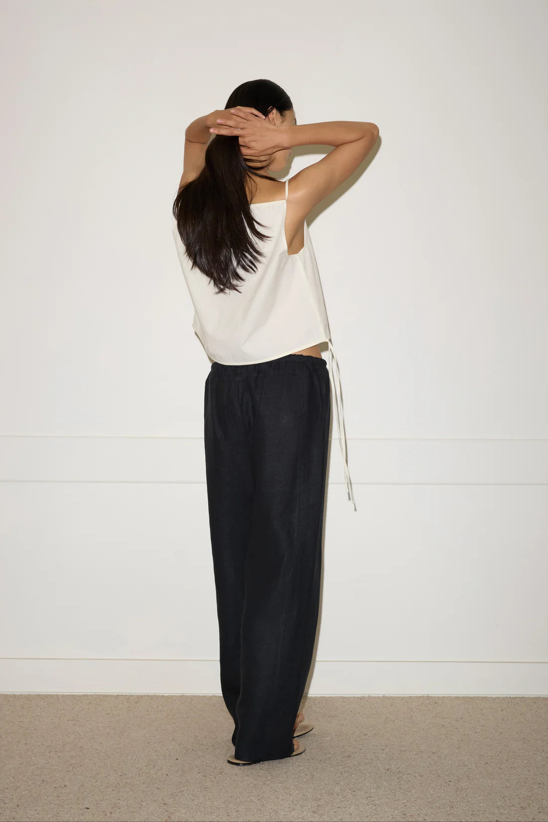 Double Waist Linen Pant