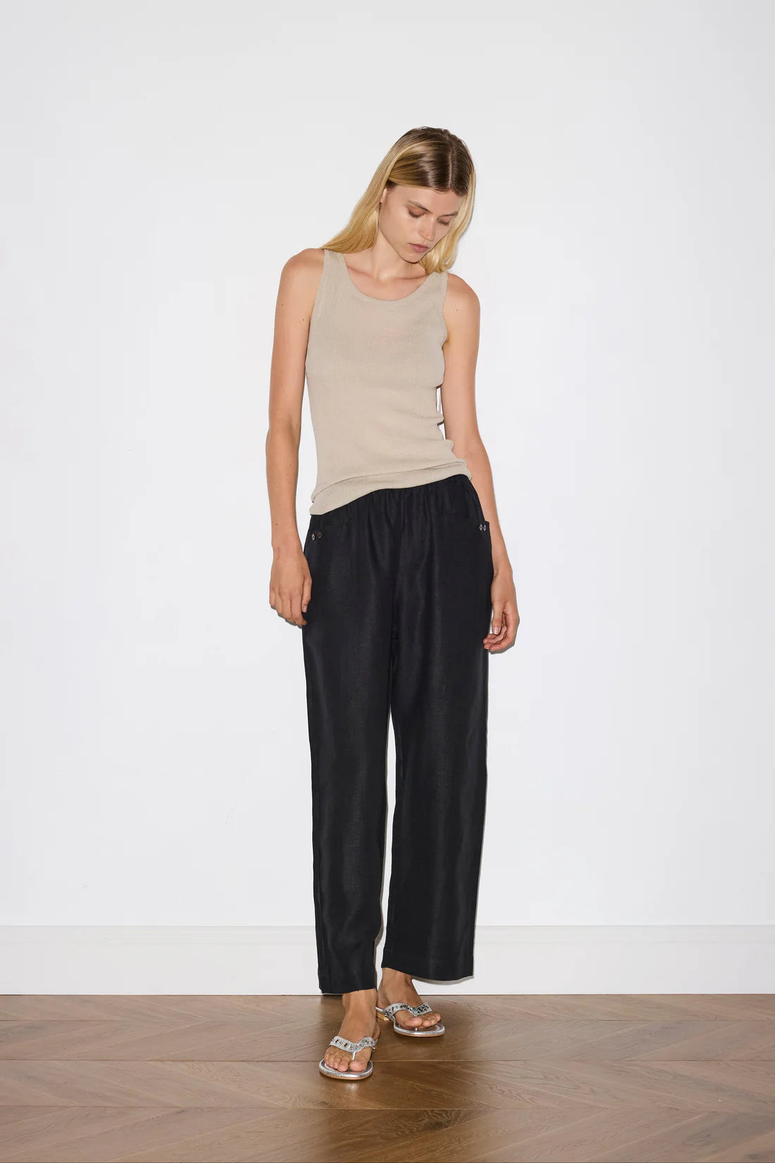 Linen Square Pocket Pant