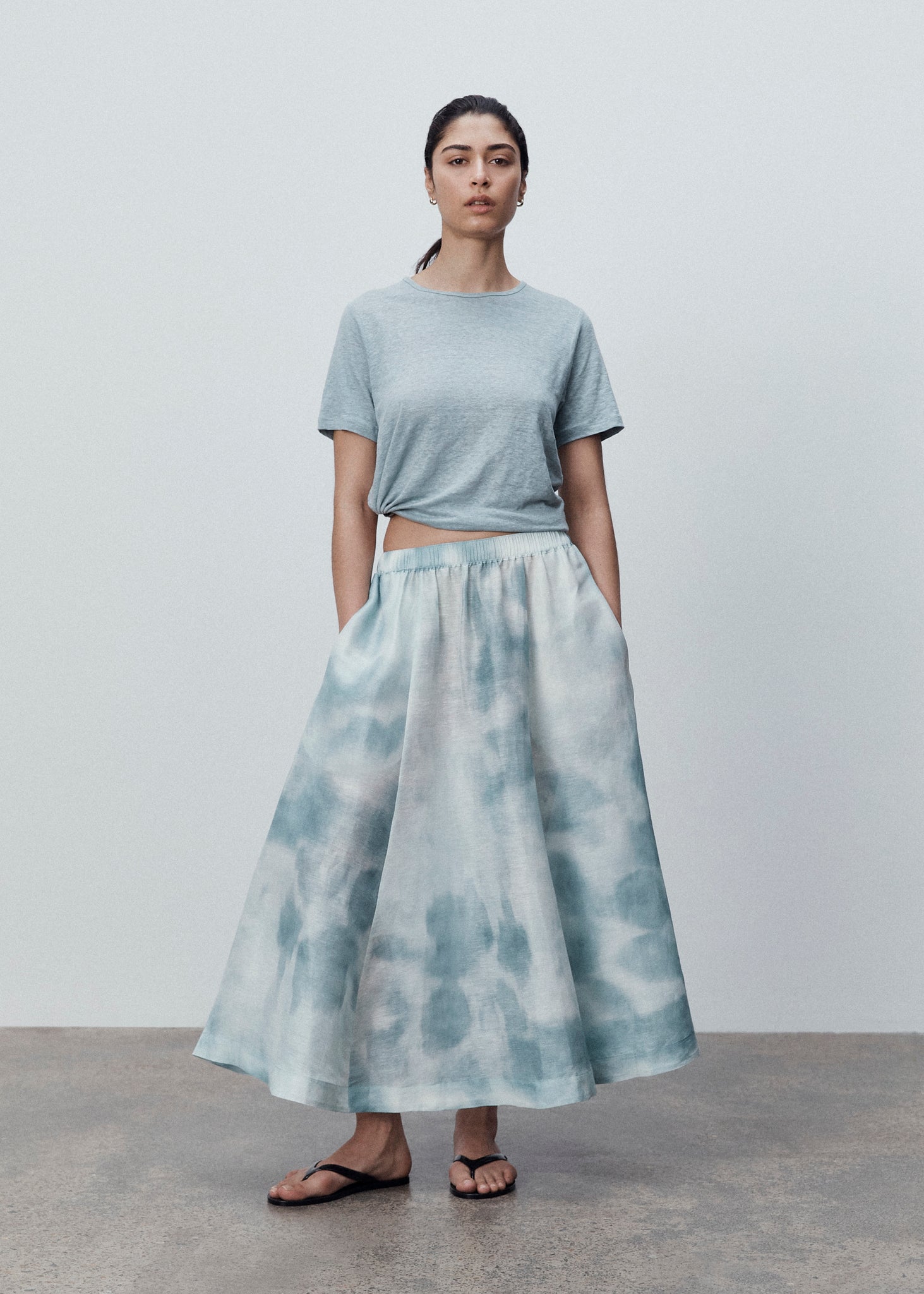 Noah Linen Silk Skirt