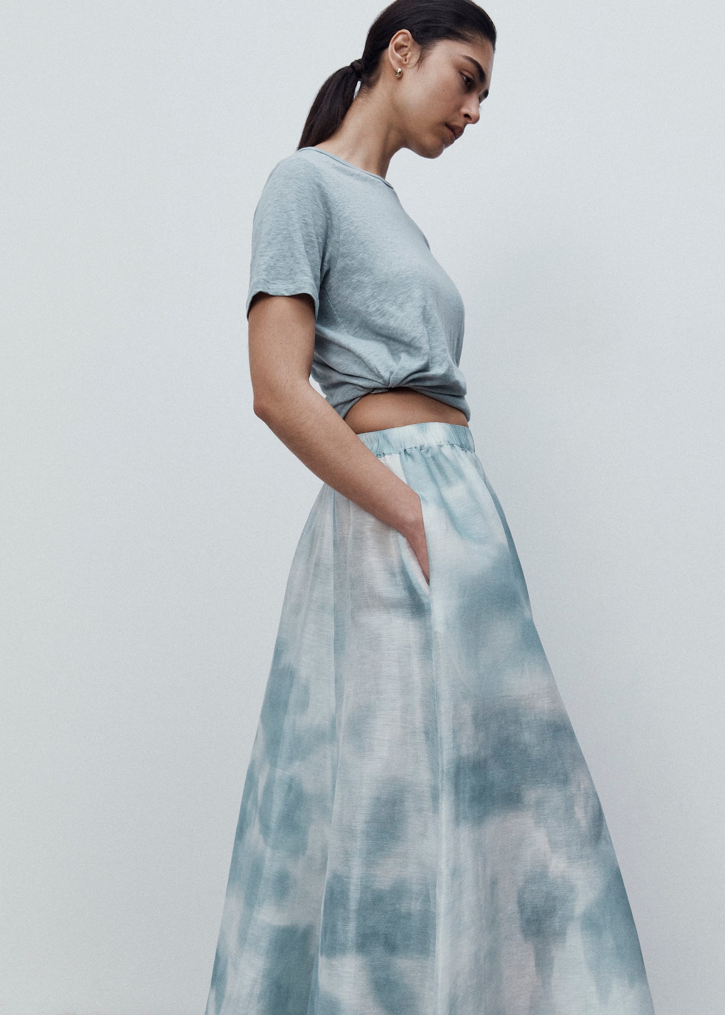 Noah Linen Silk Skirt