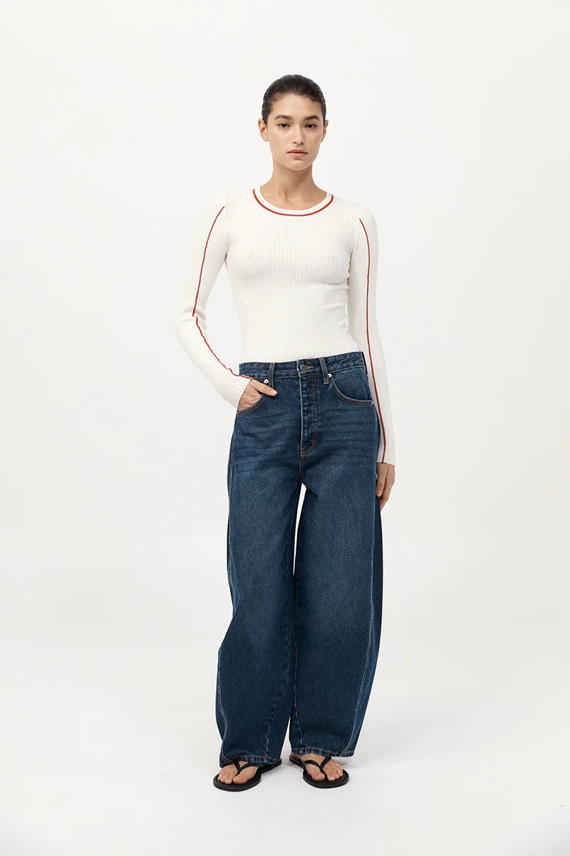 Mid Rise Balloon Jeans