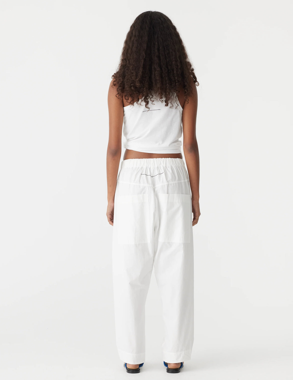 crushed cotton pull on pant