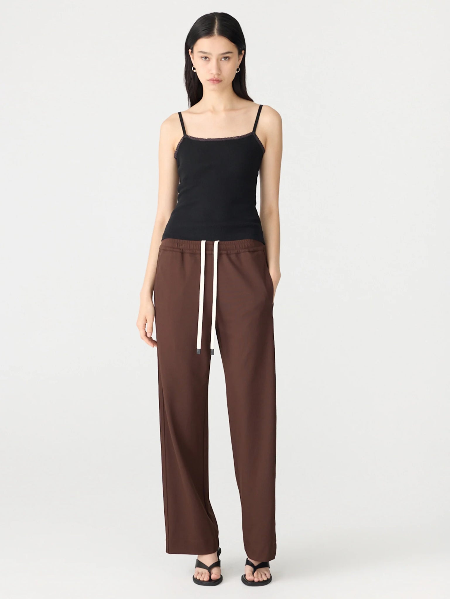 Twill Pinstitch Detail Pant