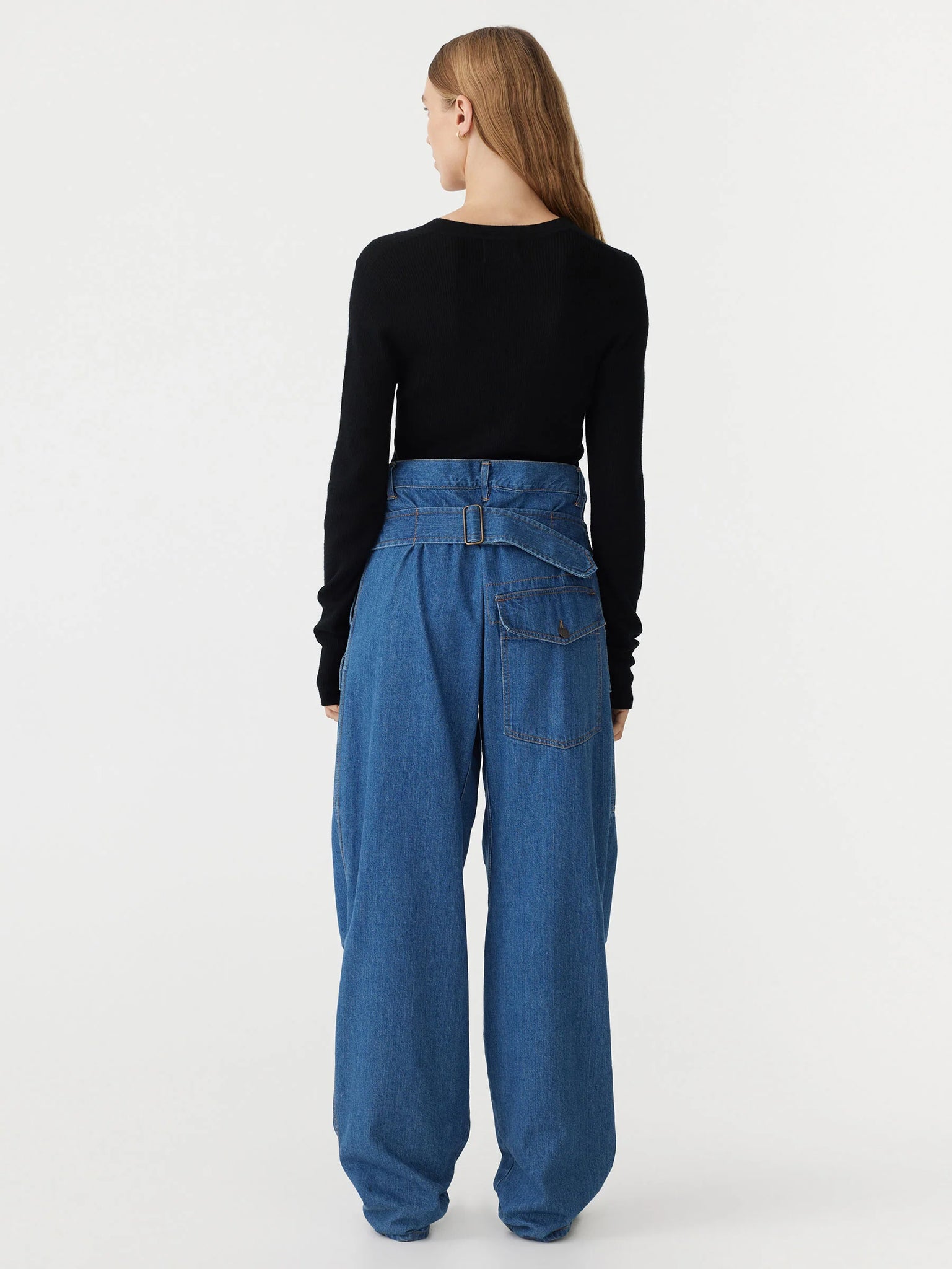 cinched waist jean