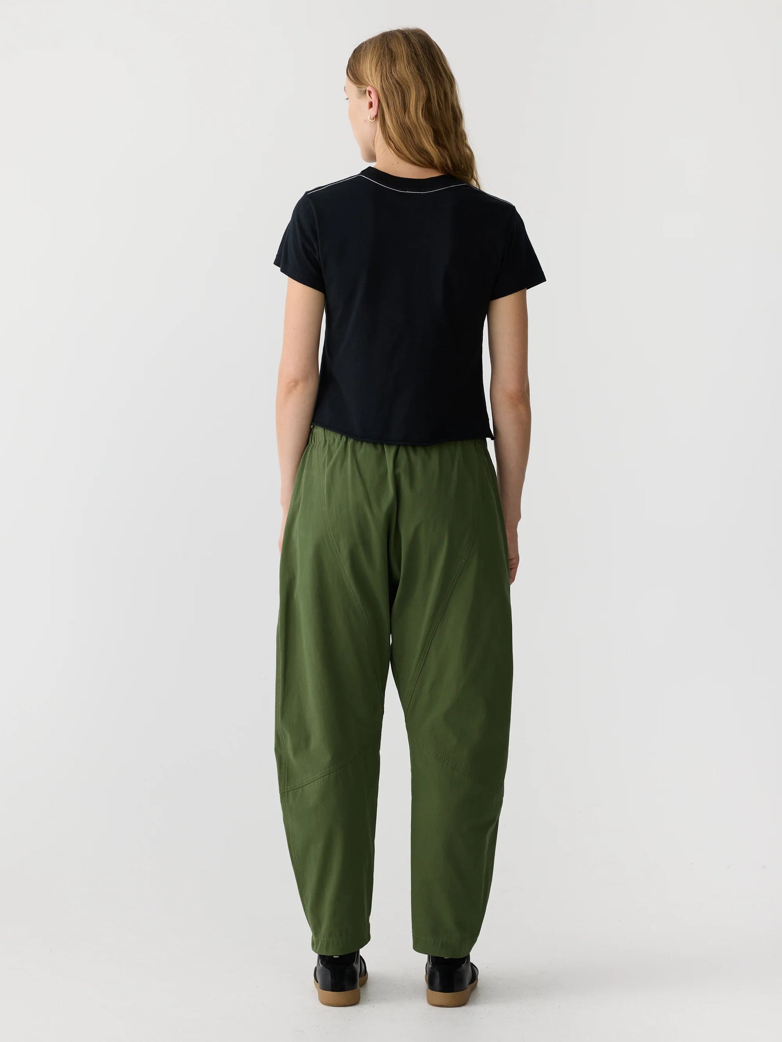 cotton canvas paneled pant