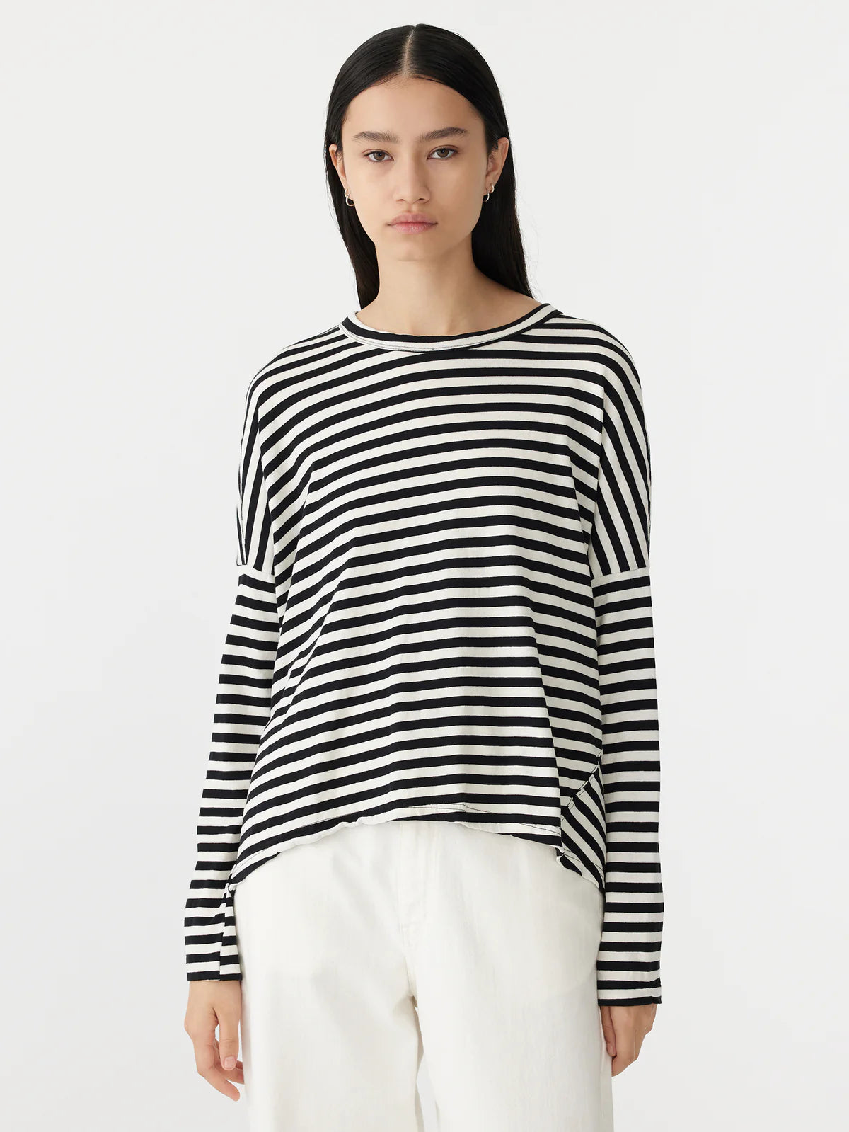 stripe circle l/s t.shirt