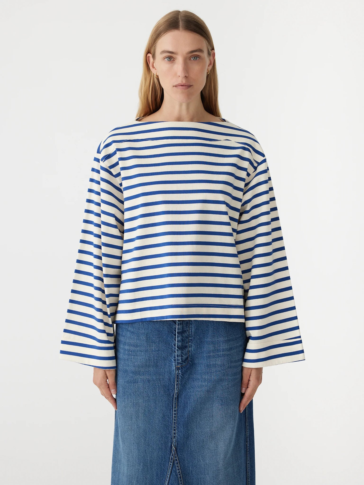 stripe boatneck l/s t.shirt