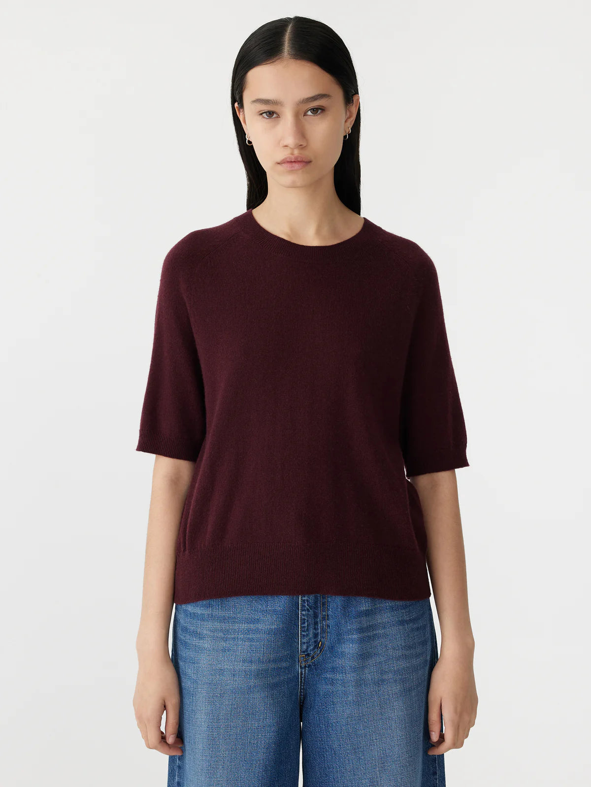 wool cashmere t.shirt knit