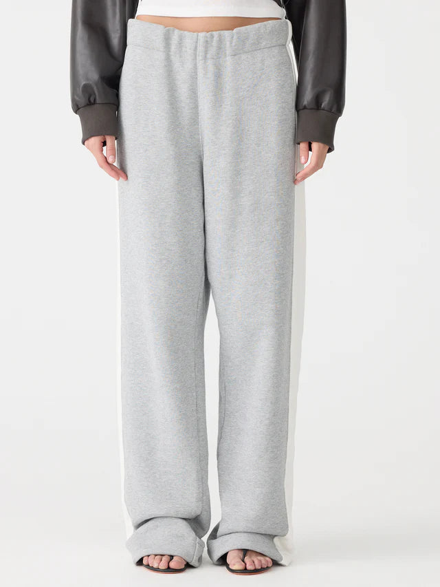 fleece stripe detail trackpant