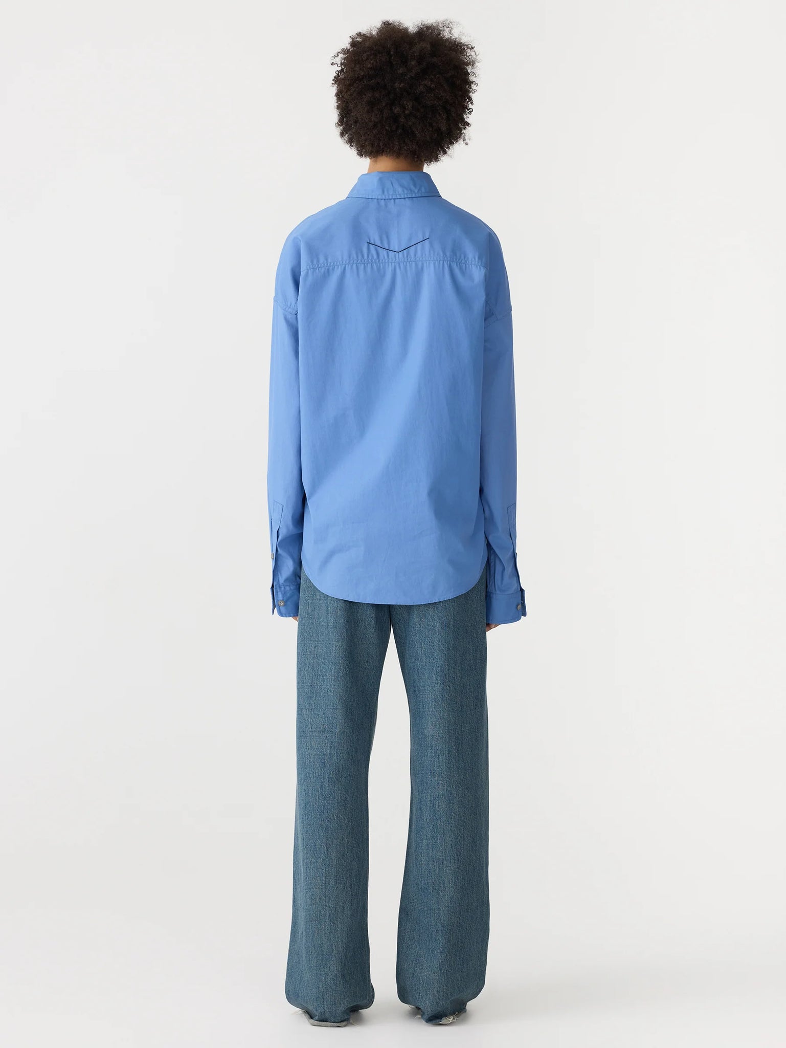 slouch poplin shirt