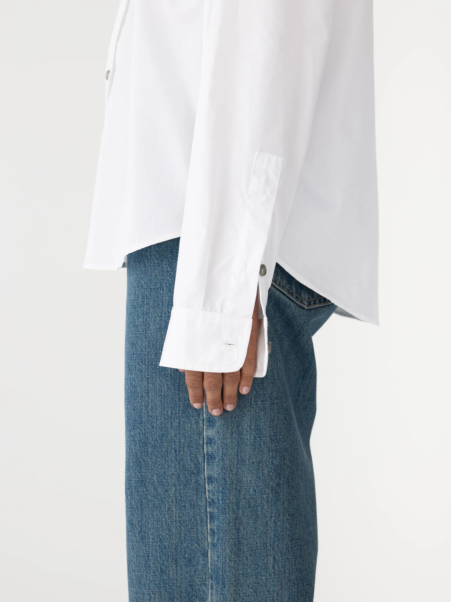 slouch poplin shirt