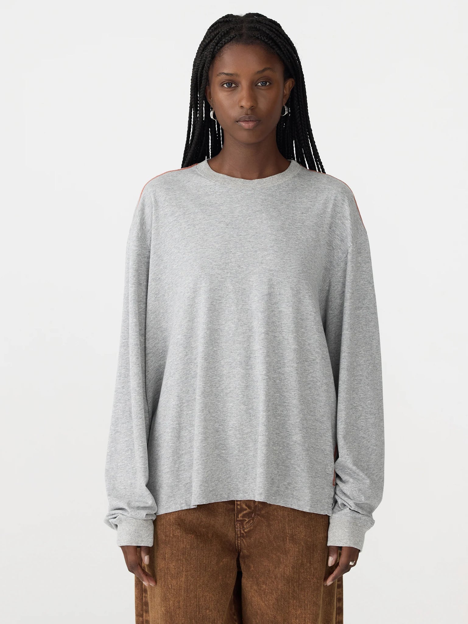 slouch crew neck l/s t.shirt