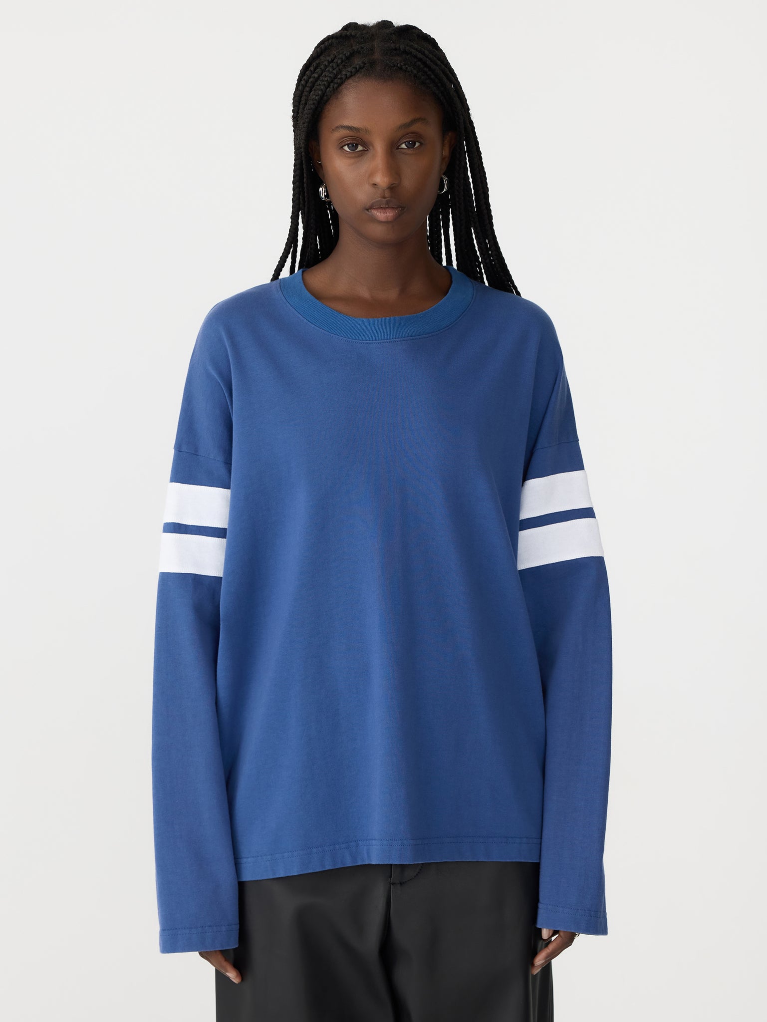 boxy rib insert l/s t.shirt