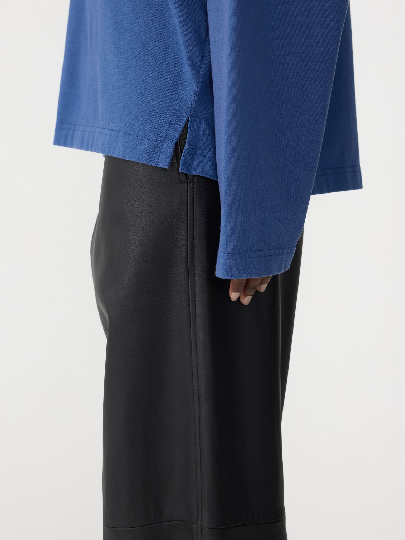 boxy rib insert l/s t.shirt