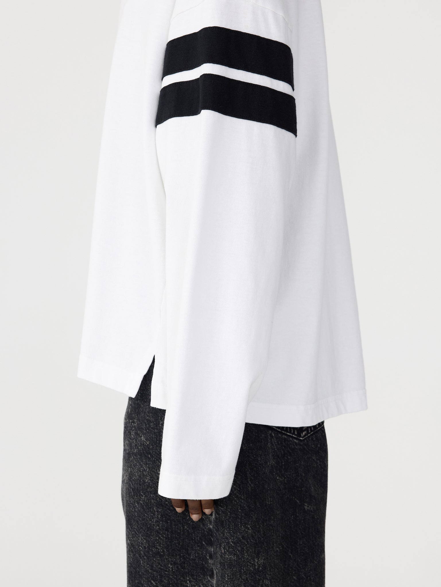 boxy rib insert l/s t.shirt