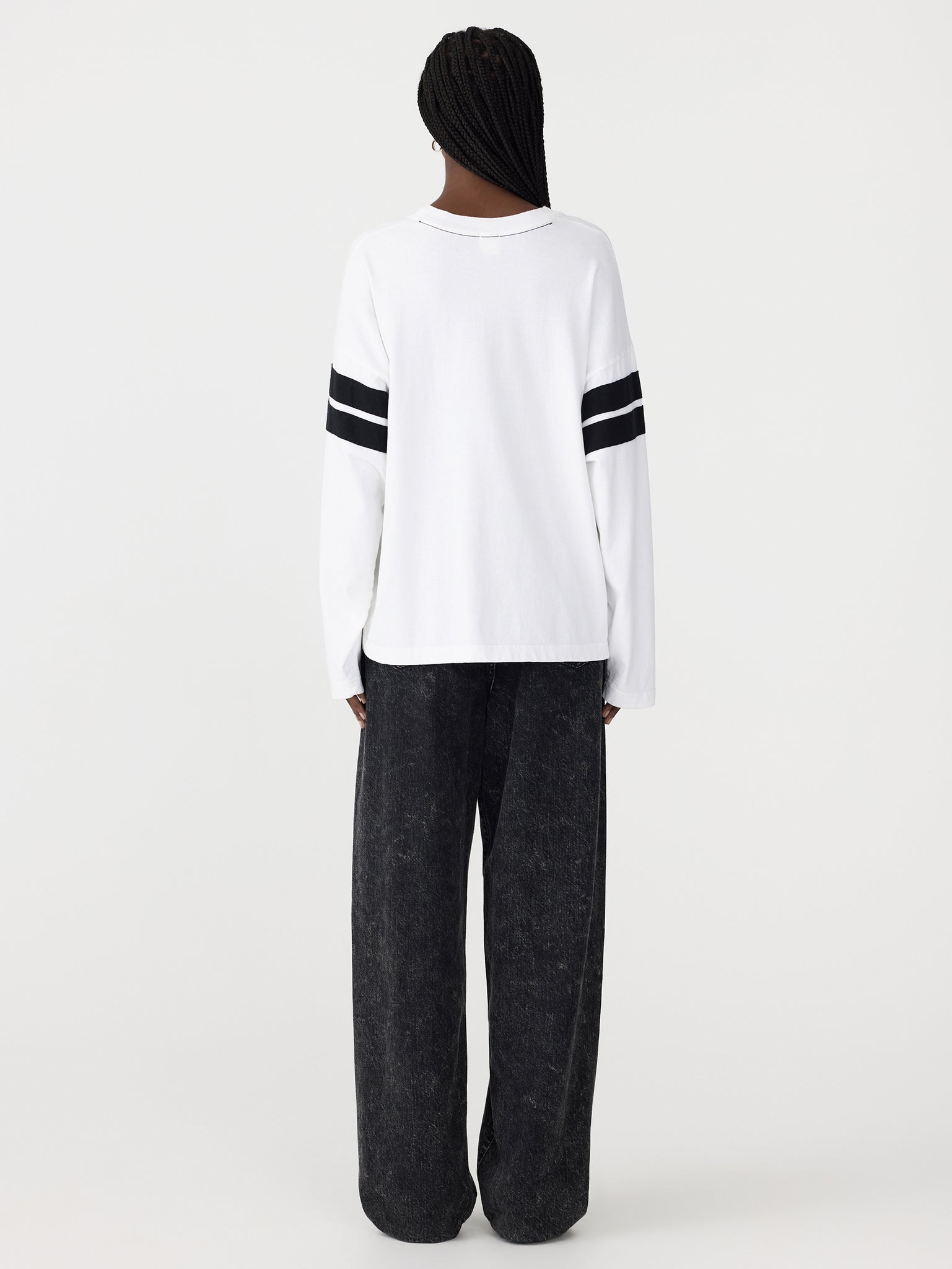 boxy rib insert l/s t.shirt