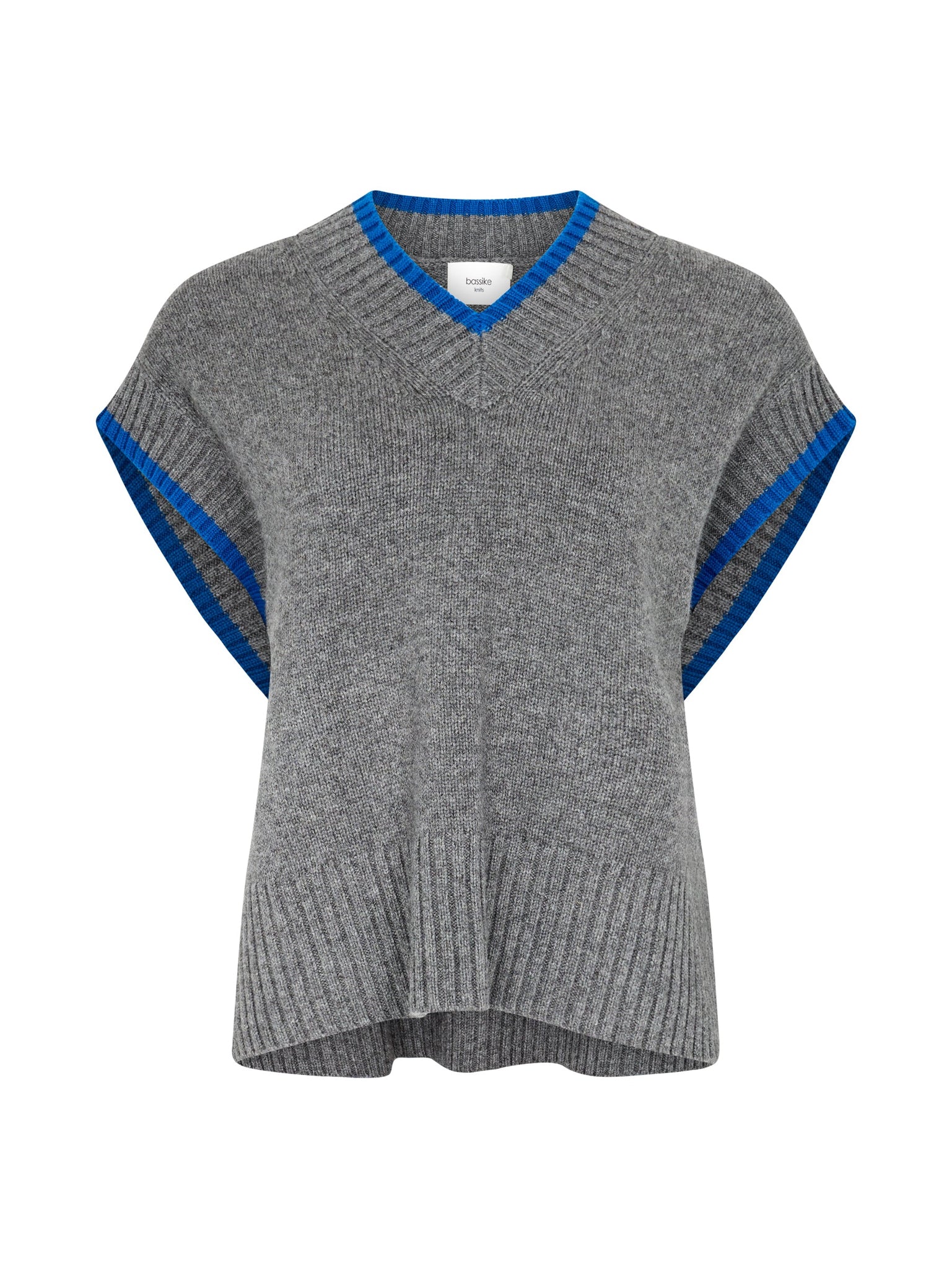 contrast stripe knitted vest