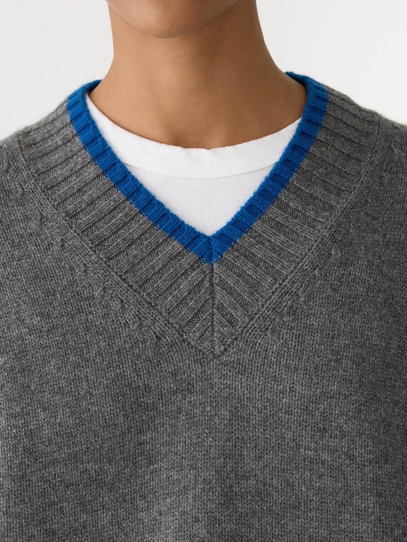 contrast stripe knitted vest