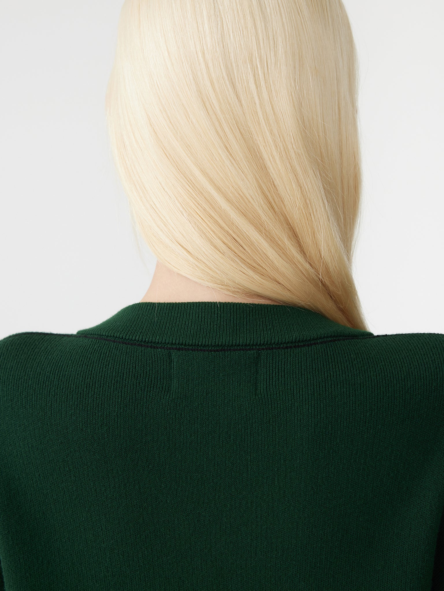 cropped knitted zip through
