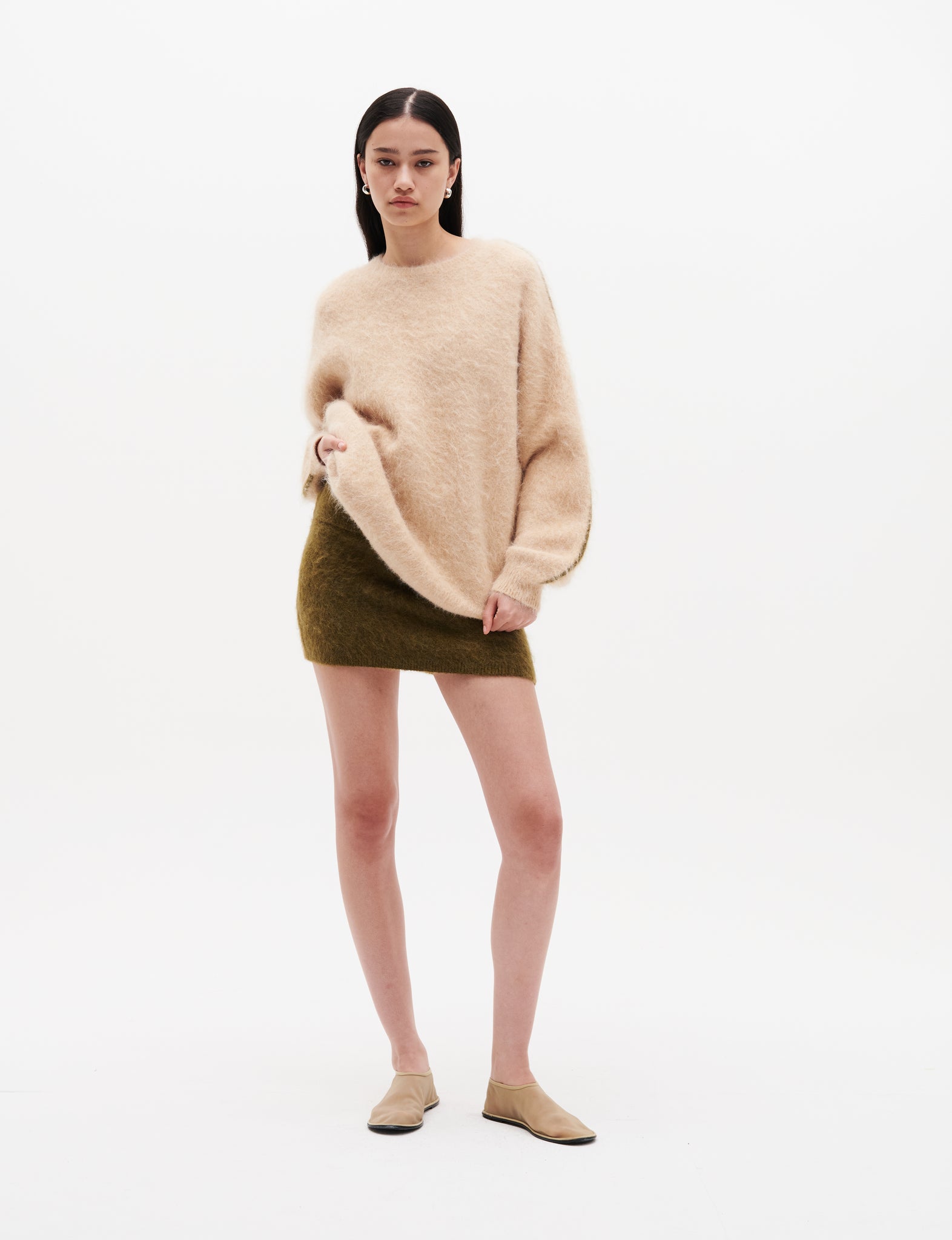 BRUSHED ALPACA SWEATER