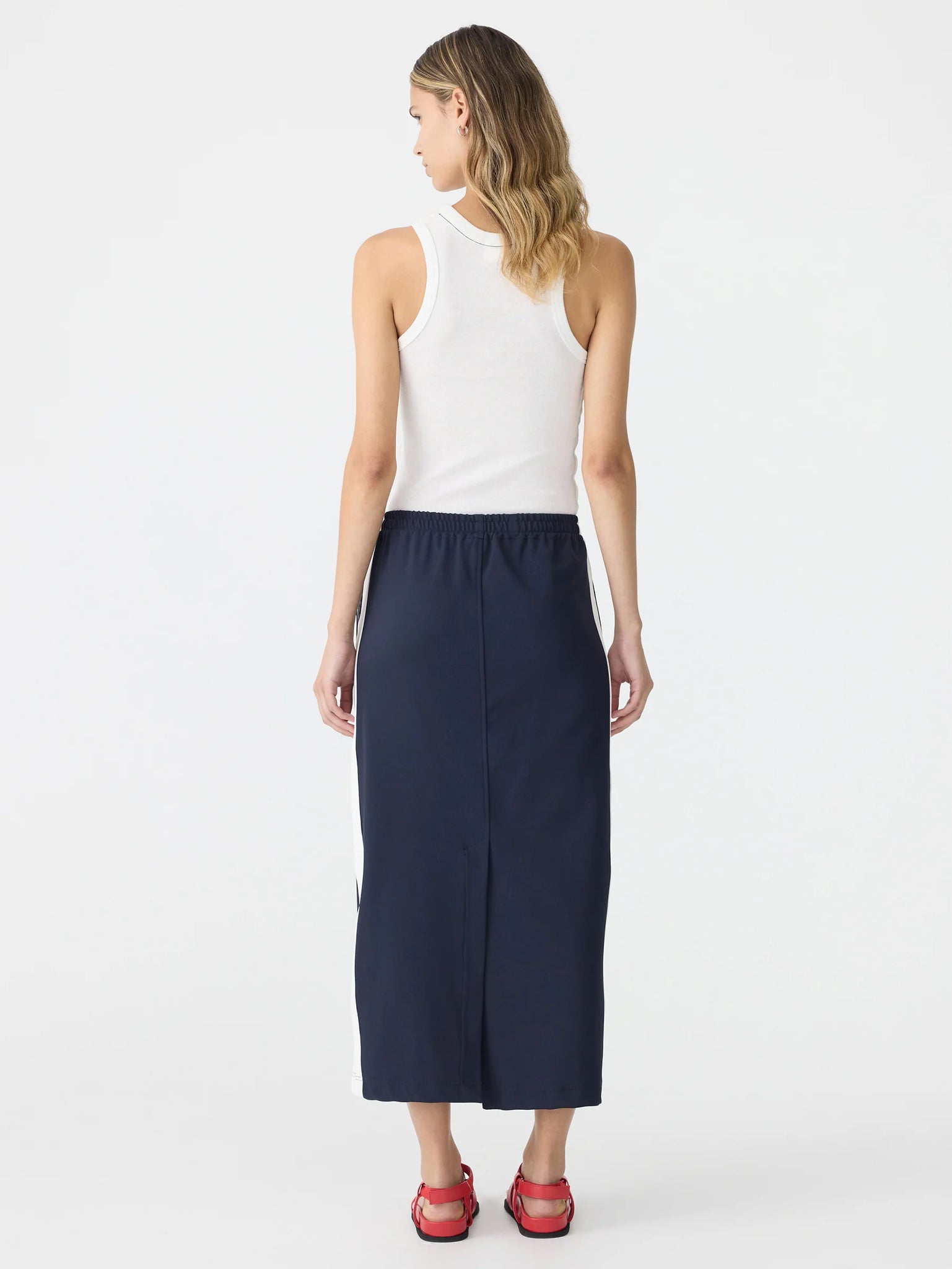 stretch twill pull on skirt