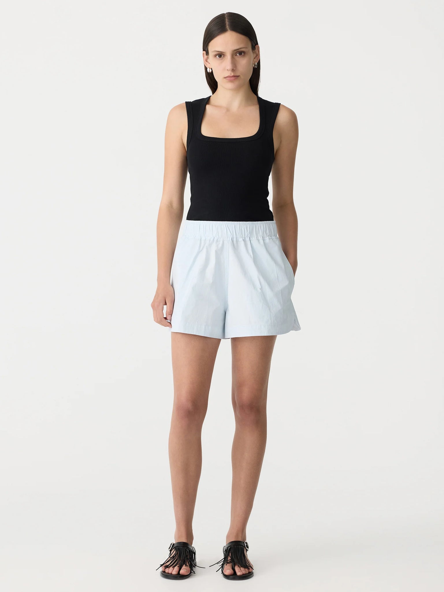 crushed cotton tennis short