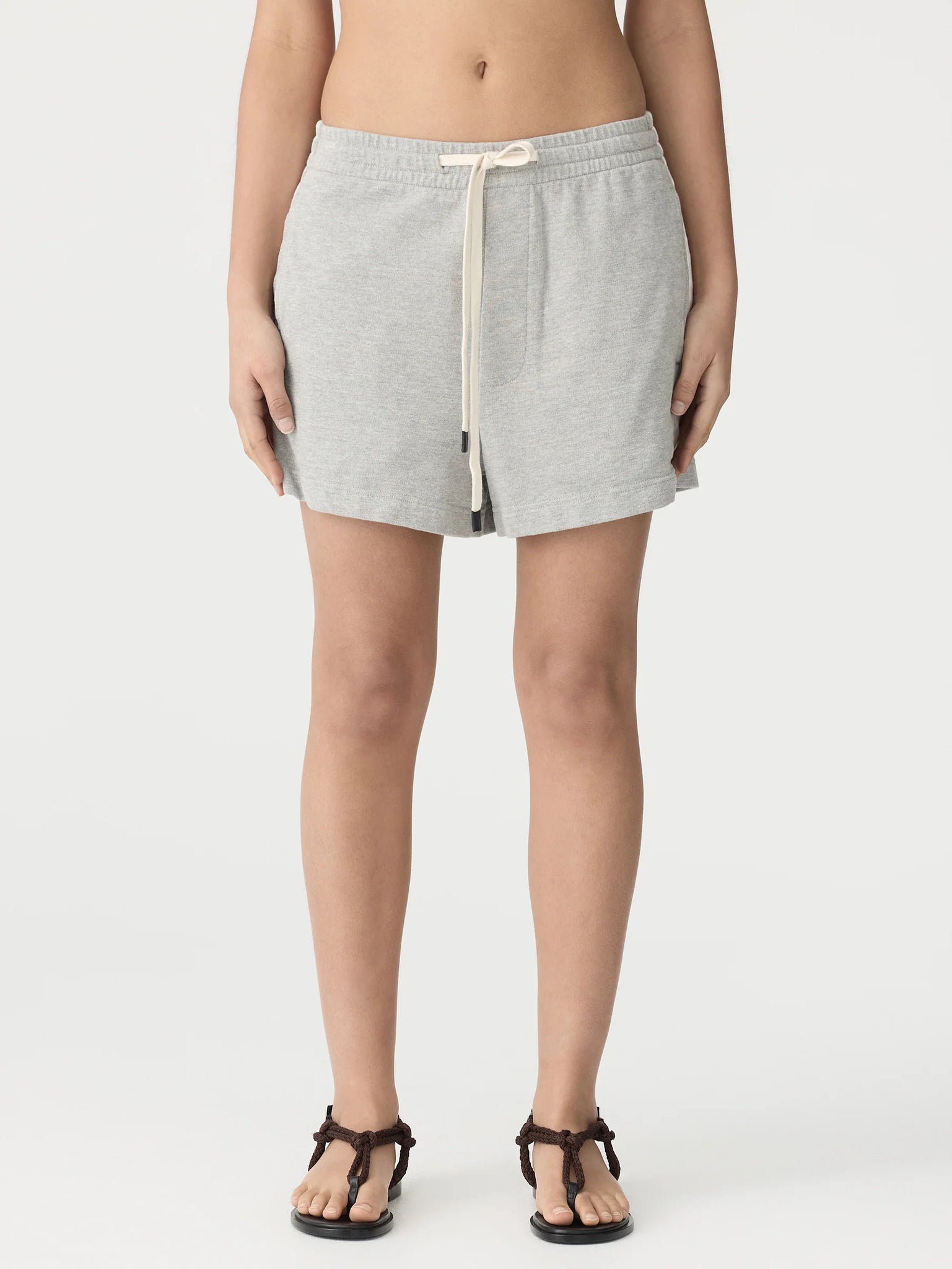 french terry side stripe short