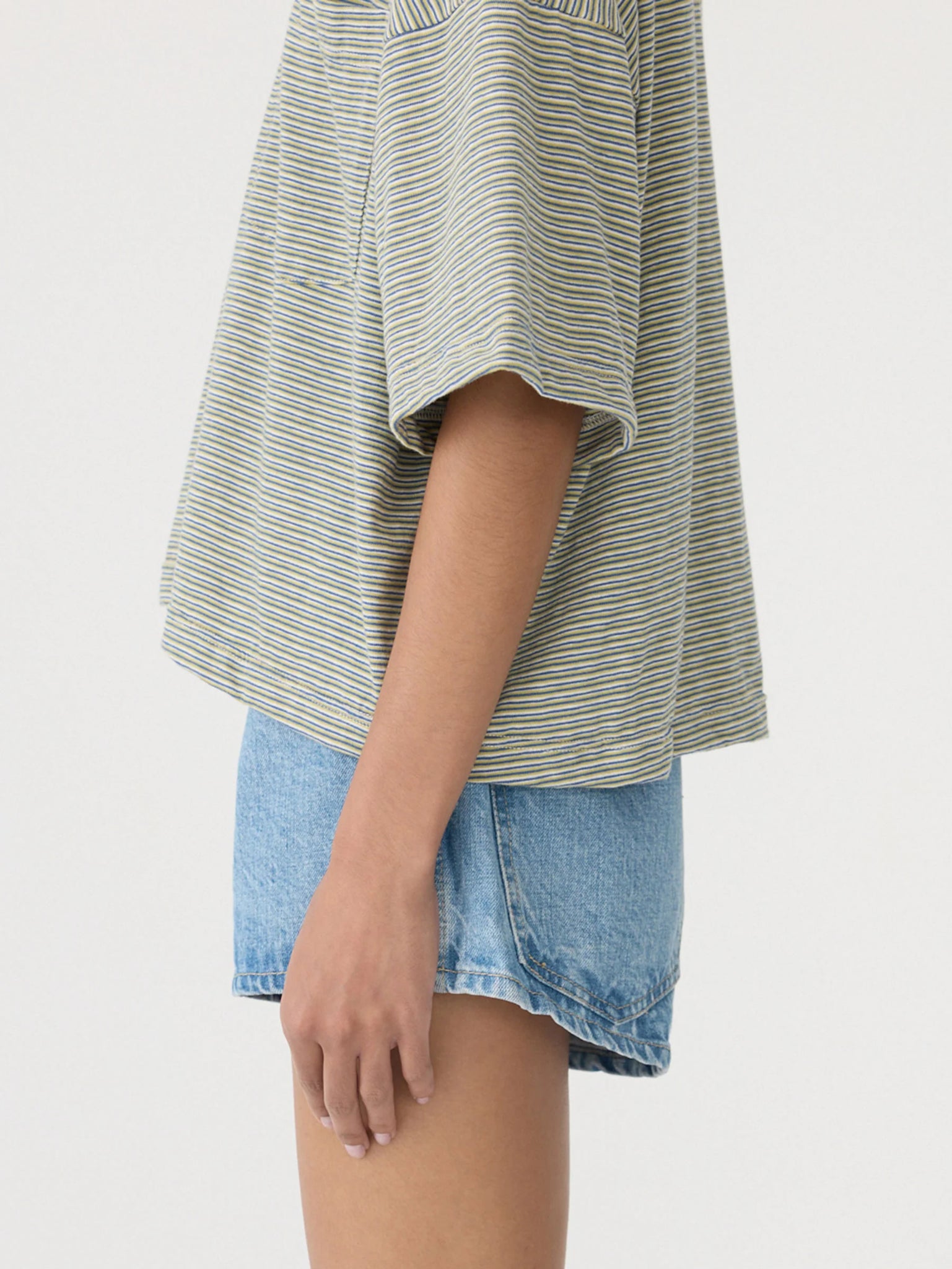 Stripe Boxy Pocket T.Shirt