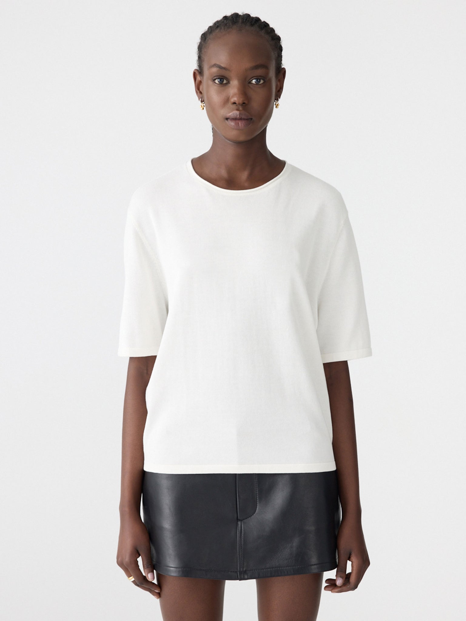 Mercerised Cotton Boxy Knit