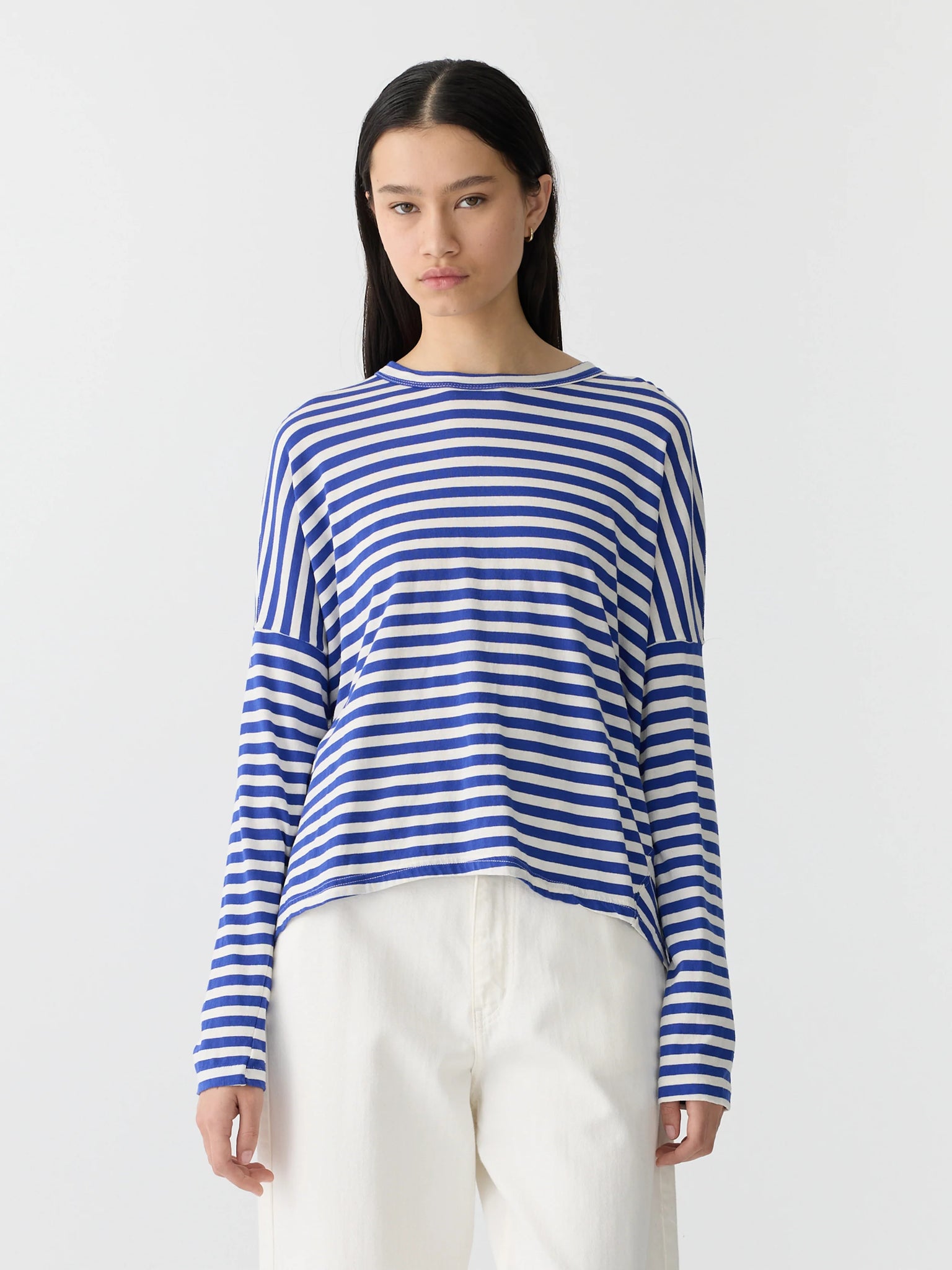 stripe circle l/s t.shirt