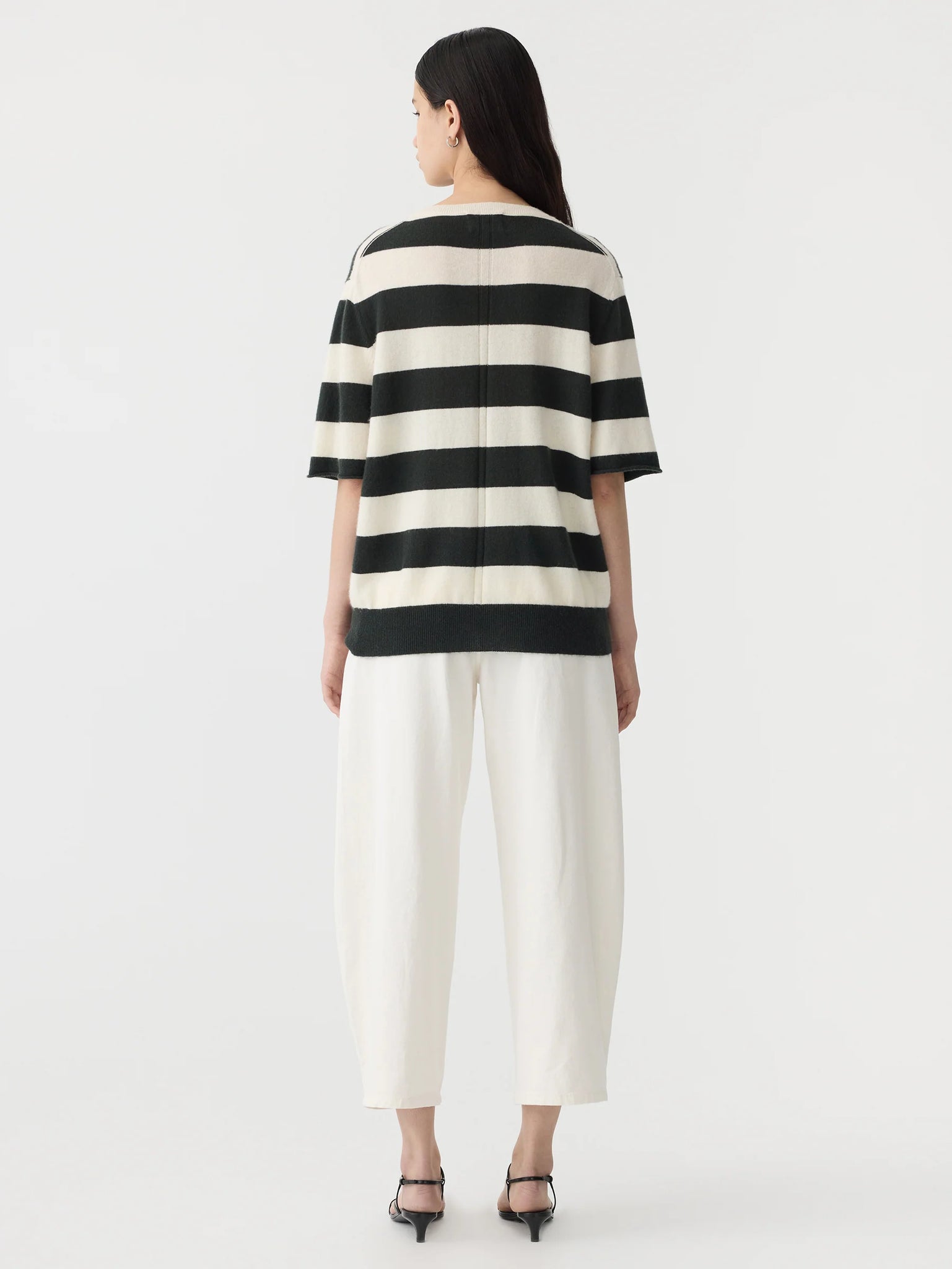 stripe merino cashmere t.shirt