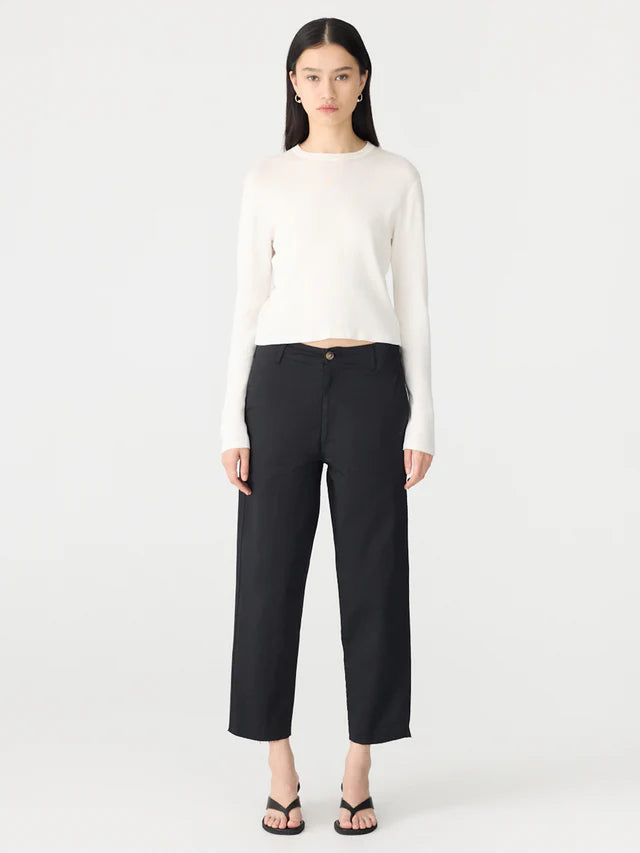 double dyed raw hem pant