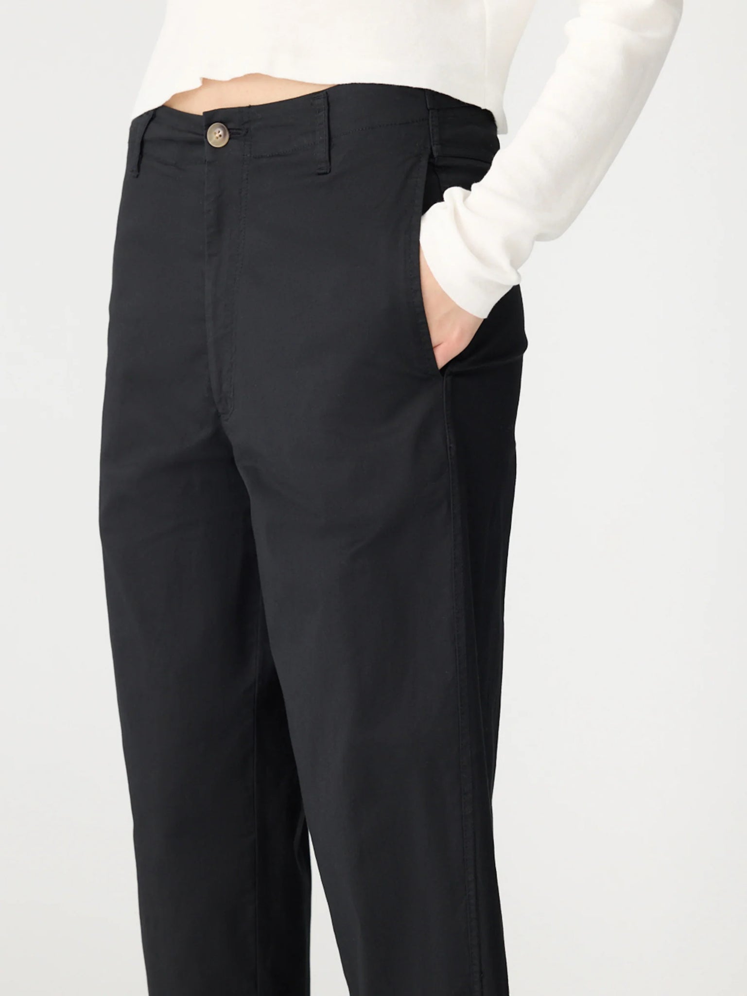 double dyed raw hem pant