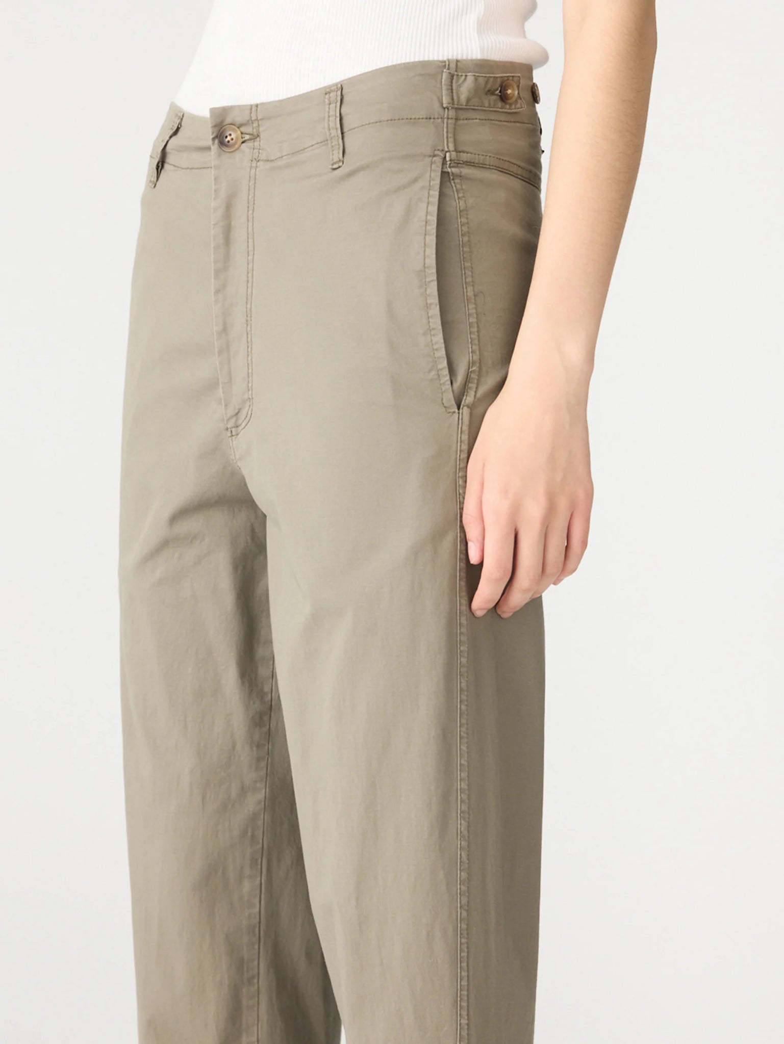double dyed raw hem pant
