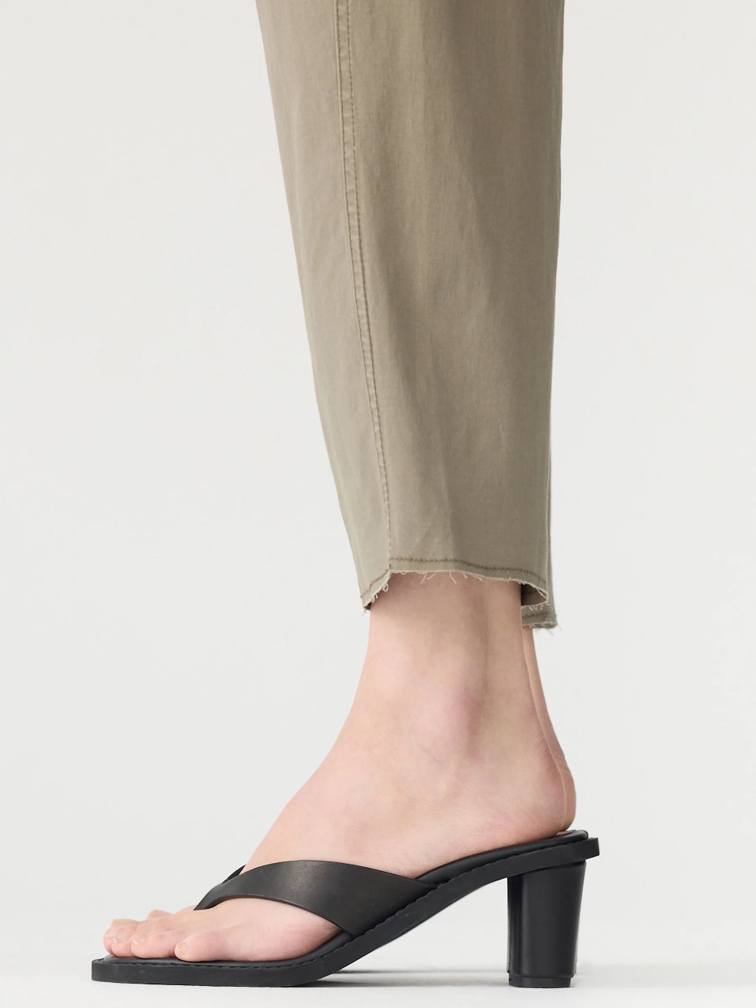 double dyed raw hem pant