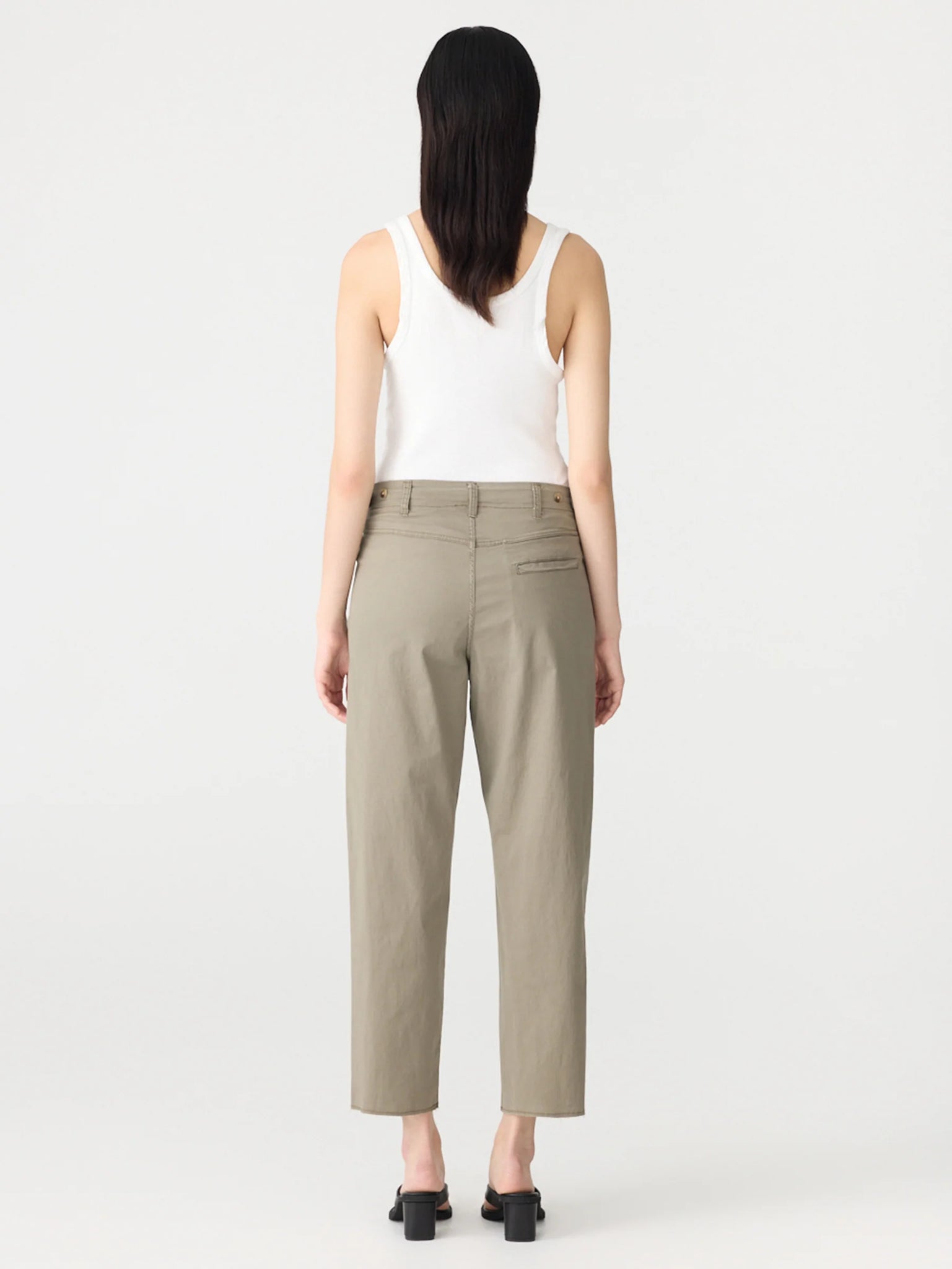 double dyed raw hem pant