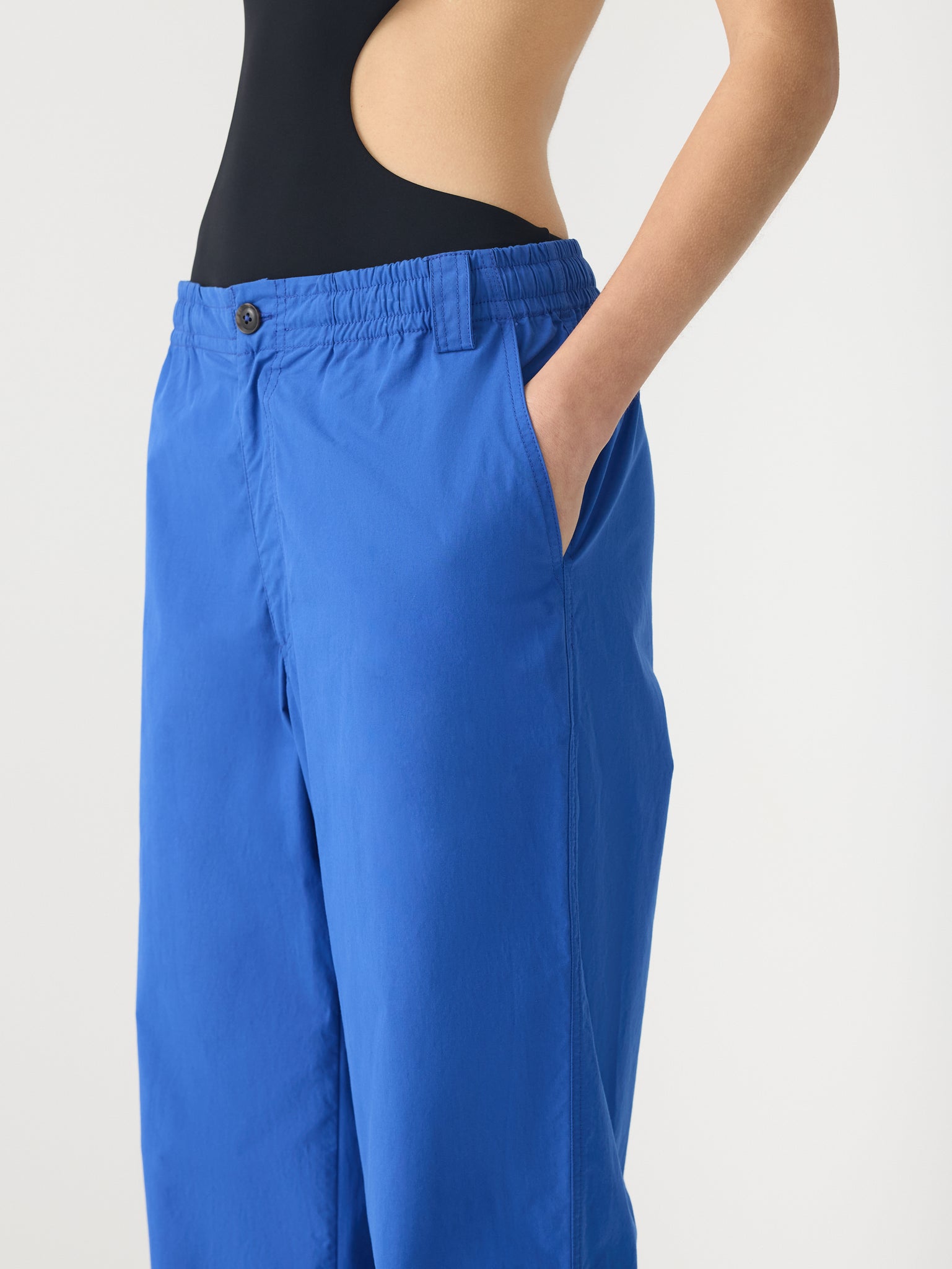 crushed cotton utility pant