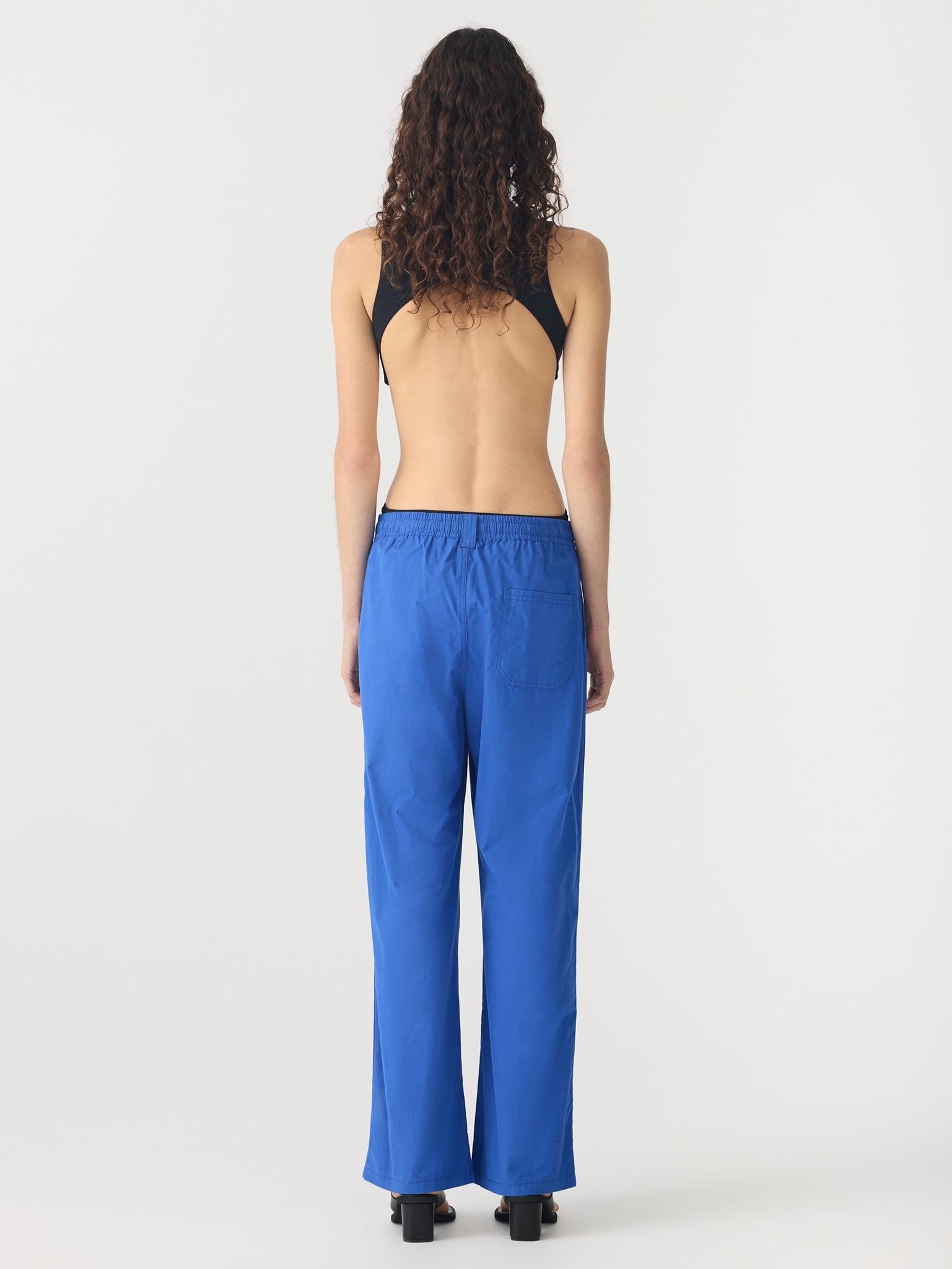 crushed cotton utility pant