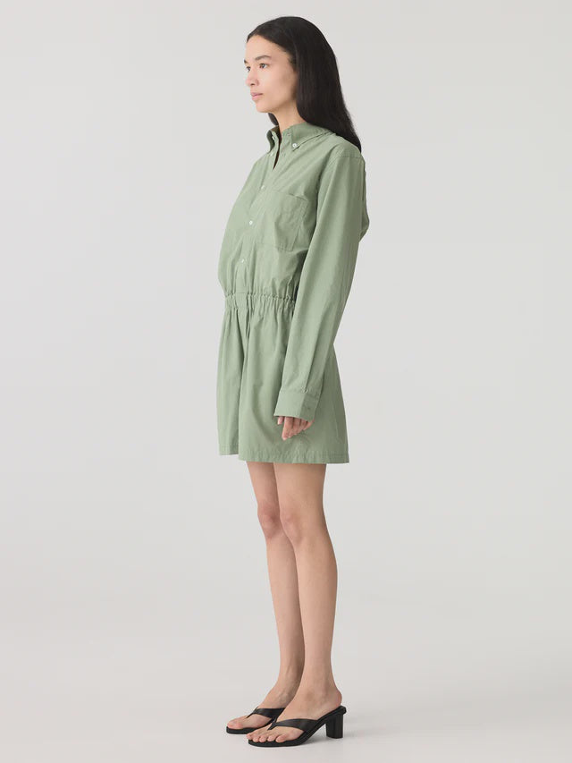 crushed cotton mini jumpsuit