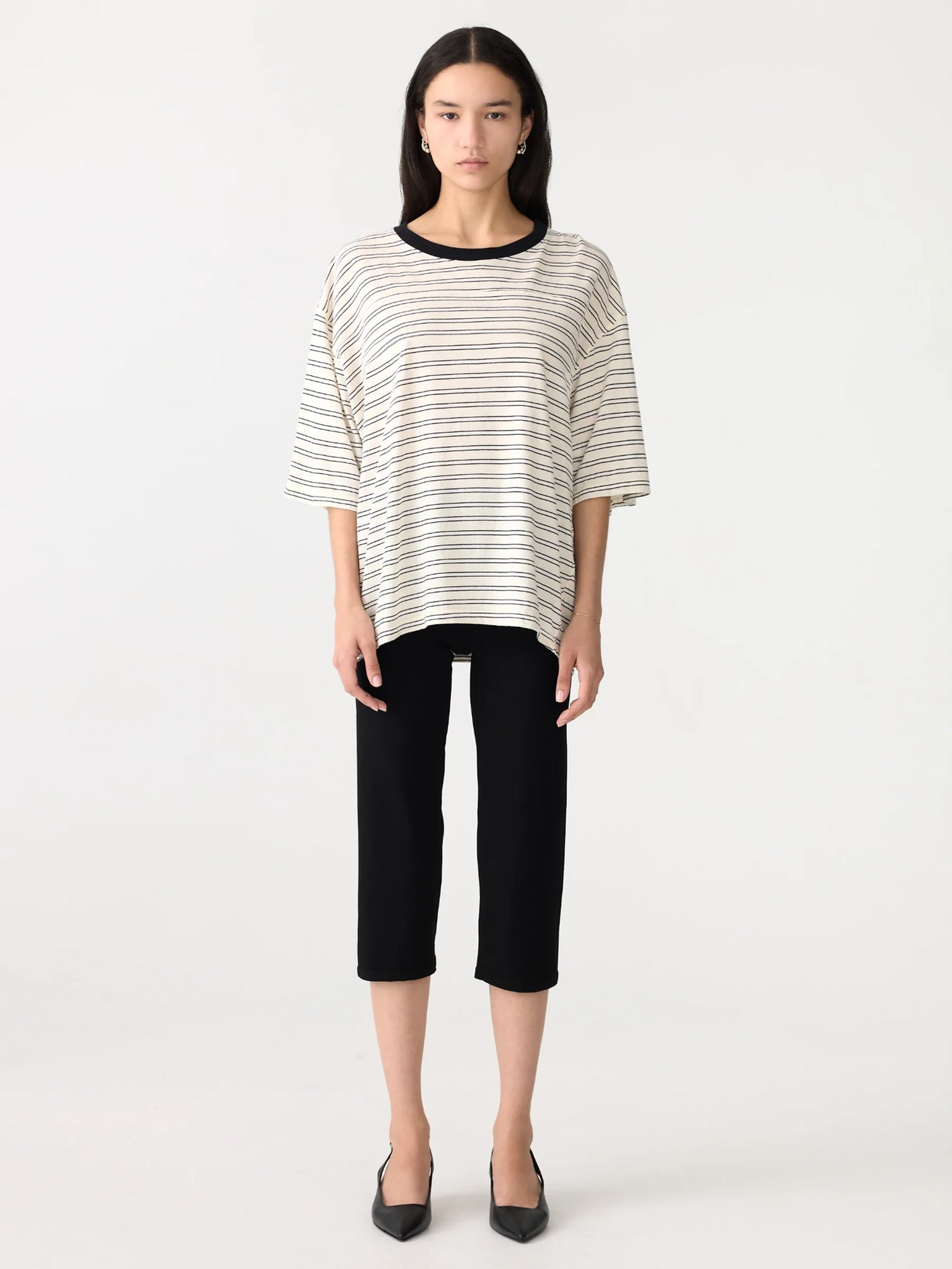 stripe boxy s/s t.shirt